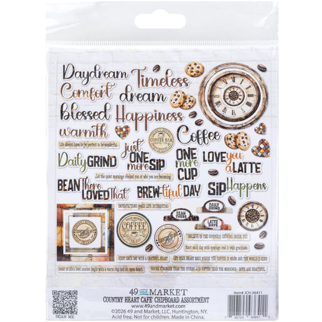 49 & Market Country Heart Cafe Chipboard Assortment - JCH-36411
