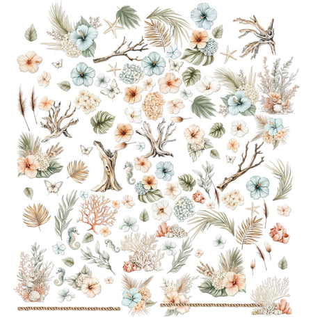 49 & Market Coastal Soul Laser Cut Botanicals - JCS-36961