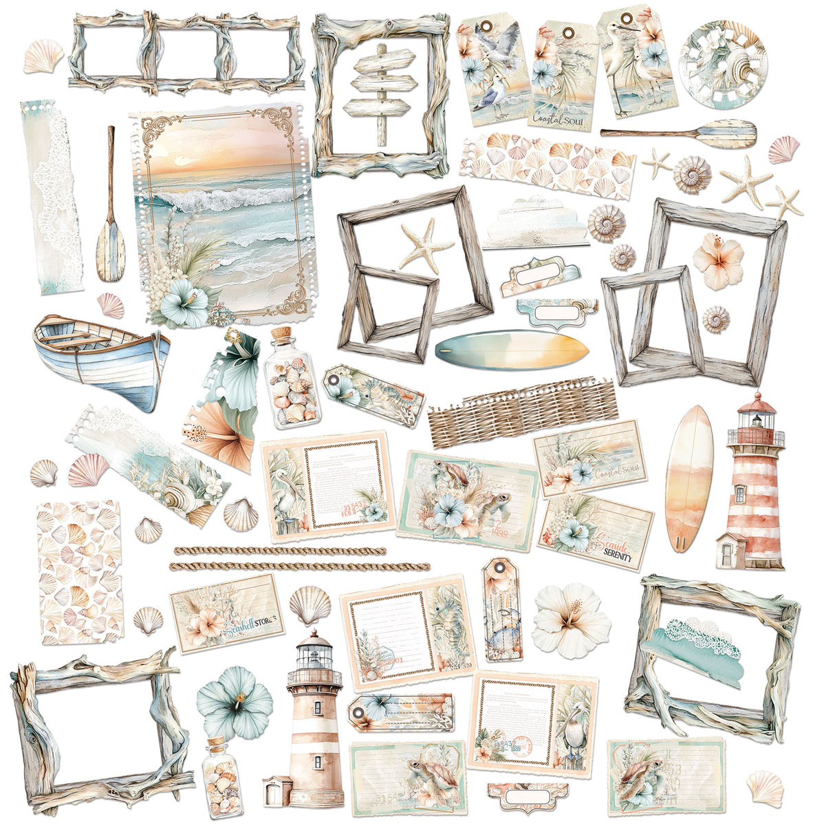 49 & Market Coastal Soul Die-Cuts Elements - JCS-36978