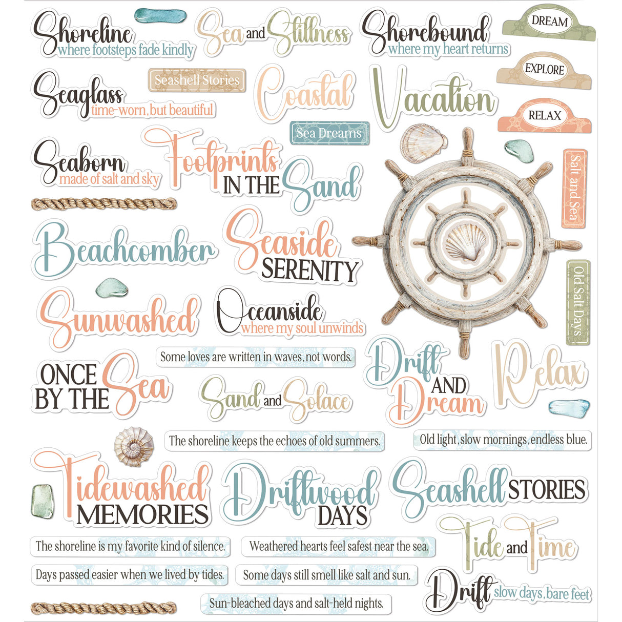 49 & Market Coastal Soul Chipboard Set - JCS-36992