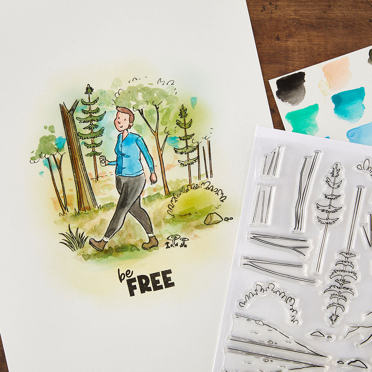 Spellbinders Beyond Stamping Custom Woodland Clear Stamp Set by Josh Griffiths Studio - JGS0009