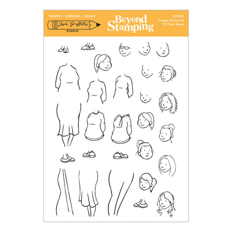 Spellbinders Beyond Stamping Custom Portrait No. 1 Clear Stamp Set by Josh Griffiths Studio - JGS0001
