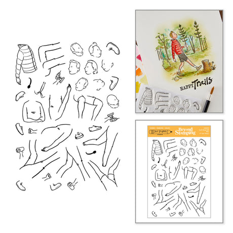 Spellbinders Beyond Stamping Can't Stand Still 2 - Men Clear Stamp Set by Josh Griffiths Studio - JGS0018