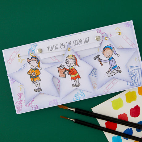 Spellbinders Elves at Work Clear Stamp Set by Josh Griffiths Studio