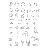 Spellbinders Beyond Stamping Custom Portrait No. 3 Clear Stamp Set by Josh Griffiths Studio - JGS0003