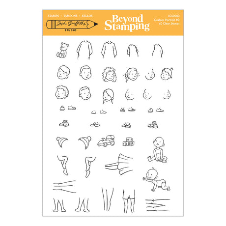 Spellbinders Beyond Stamping Custom Portrait No. 3 Clear Stamp Set by Josh Griffiths Studio - JGS0003