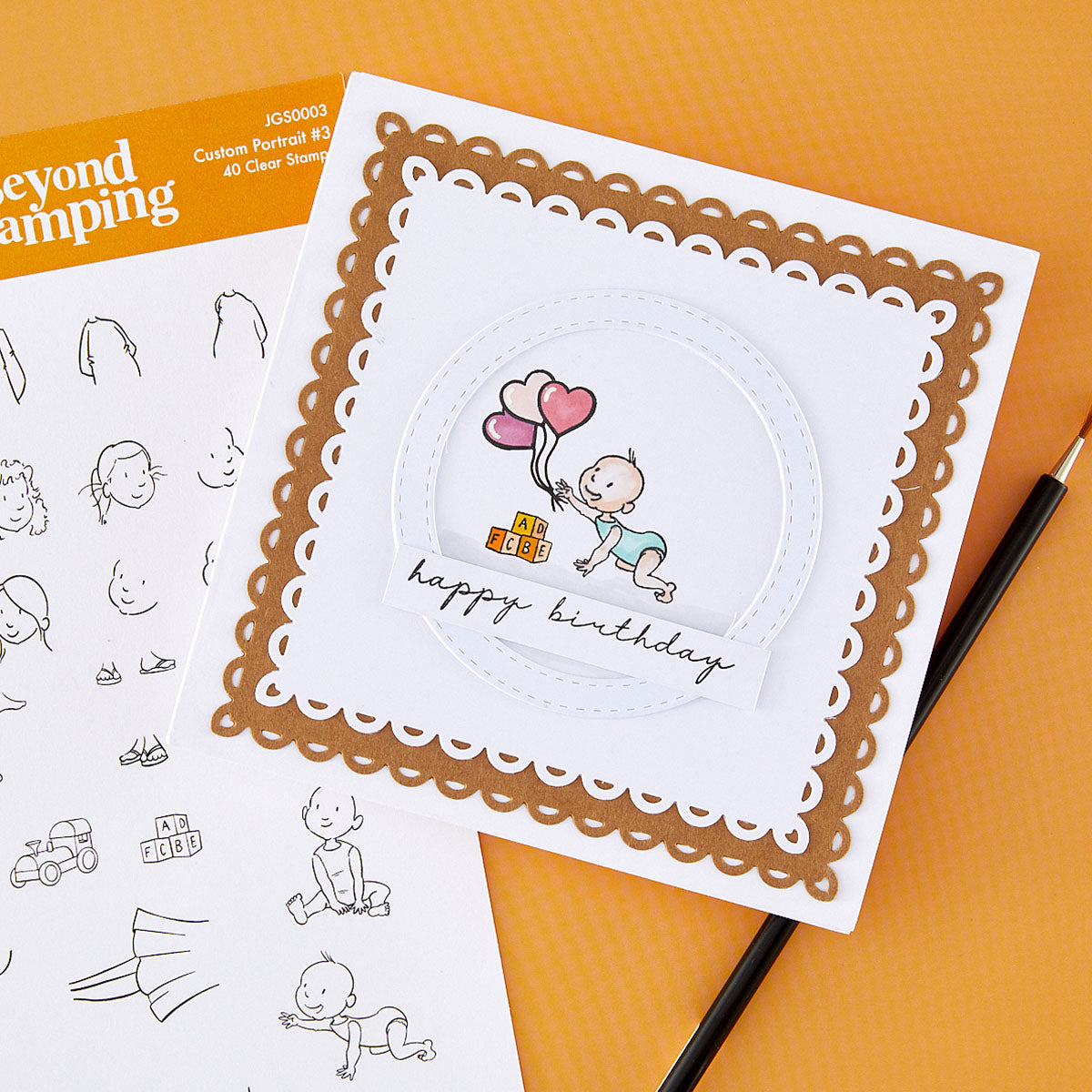 Spellbinders Beyond Stamping Custom Portrait No. 3 Clear Stamp Set by Josh Griffiths Studio - JGS0003