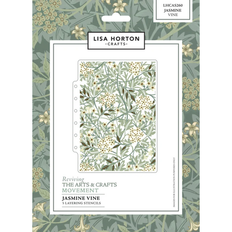 Lisa Horton Crafts Reviving the Arts and Crafts Movement Jasmine Vine 3D Embossing Folder & Stencil Bundle