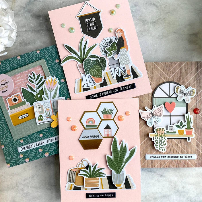 Spellbinders Indoor Garden - Quick & Easy Card Kit of the Month Club