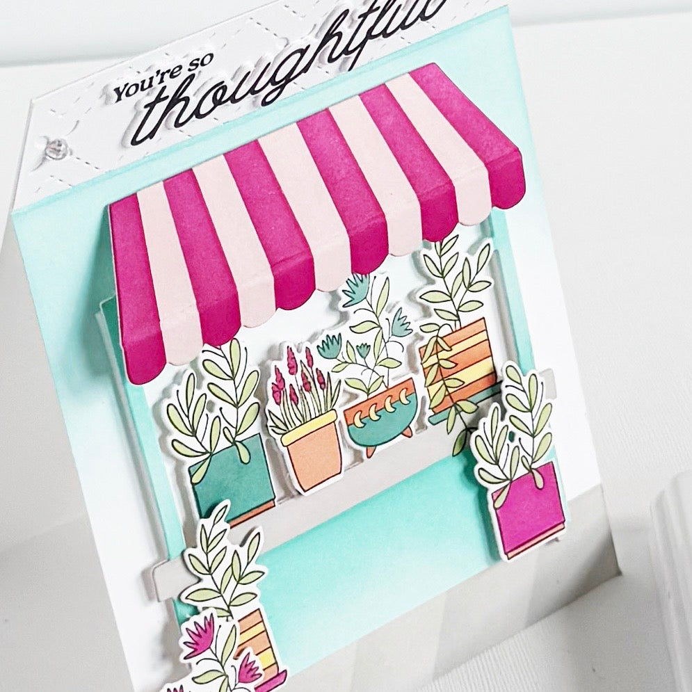 Pinkfresh Studio Flower Market stencil & Die Bundle