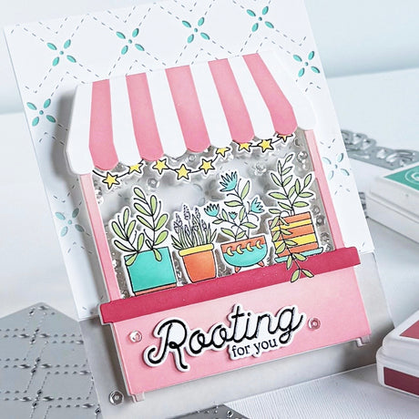 Pinkfresh Studio Petal Trellis coverplate die