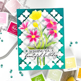 Pinkfresh Studio Wildflower Elegance stencil / Die Bundle