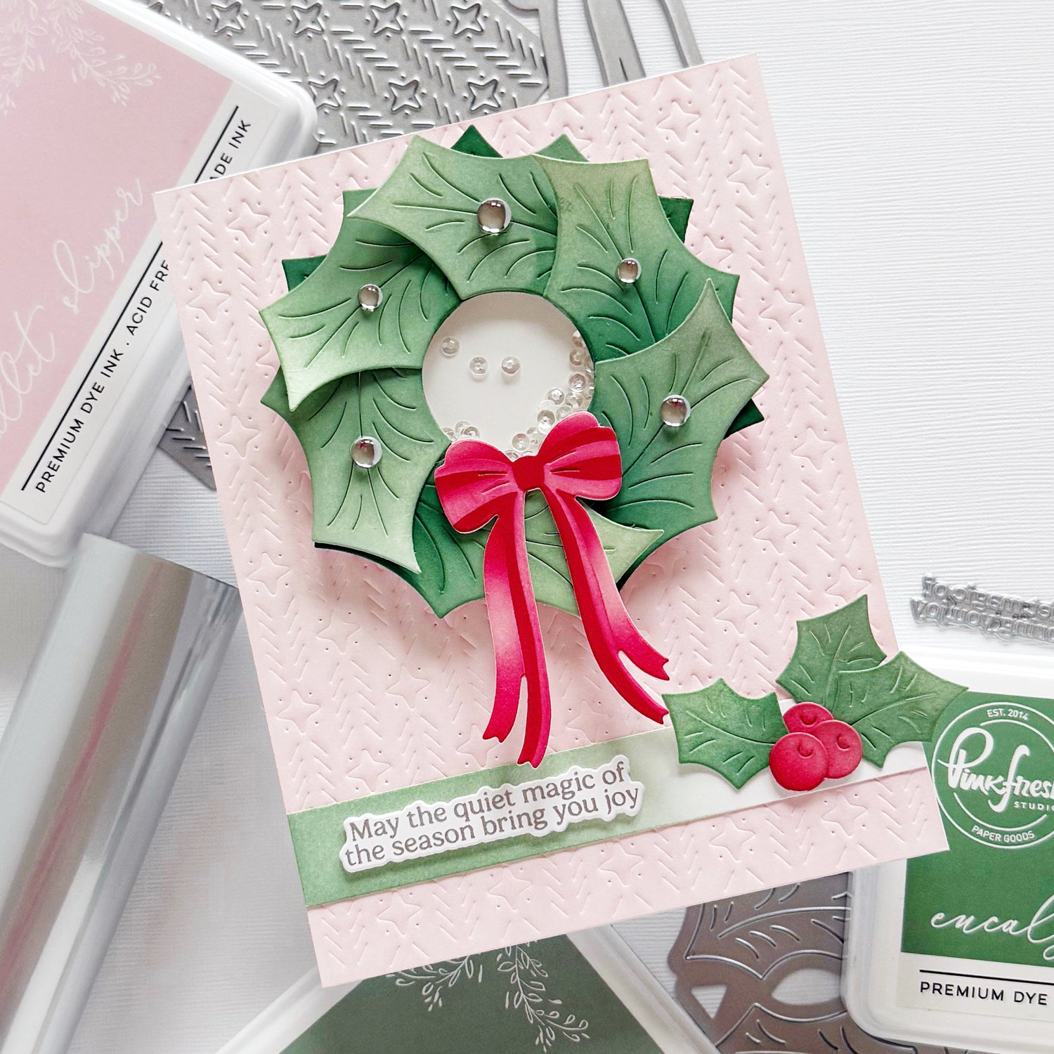 Pinkfresh Studio Timeless Tidings stencil/ Die Bundle