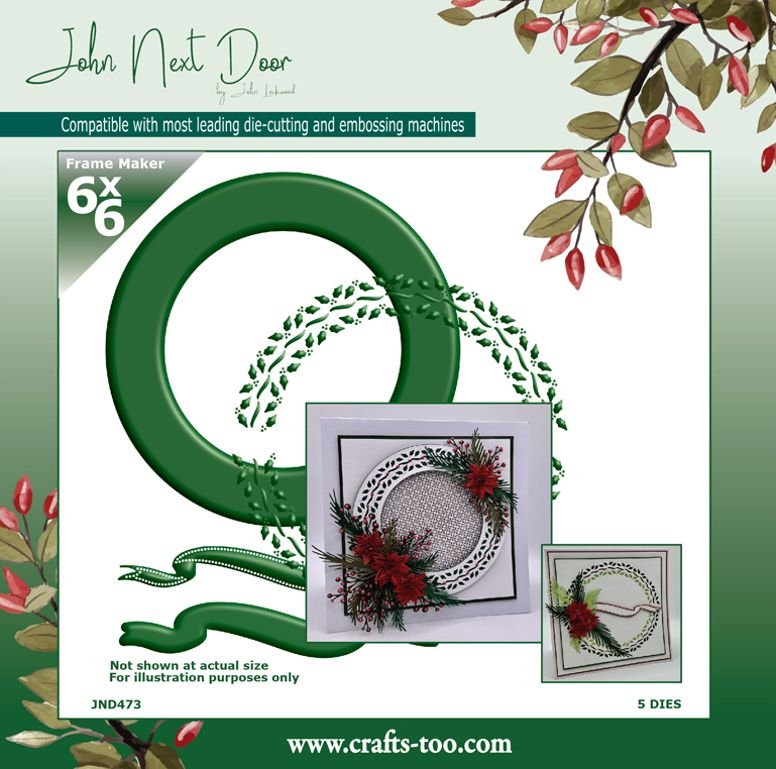 John Next Door Christmas - Holly Circle Frame It