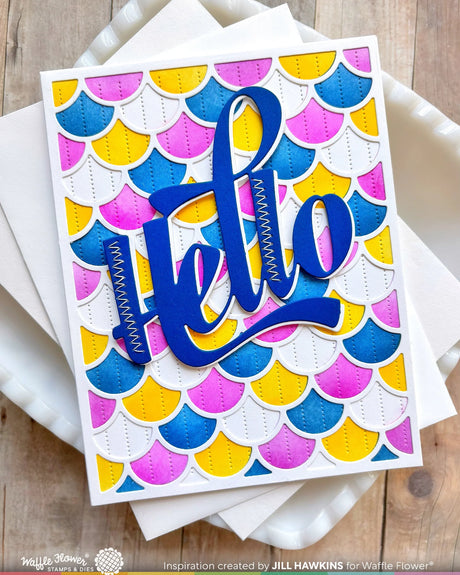 Waffle Flower Jolly Wave Panel Die (422115)
