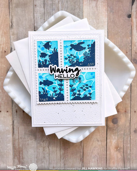 Waffle Flower Jolly Wave Texture Die (422114)