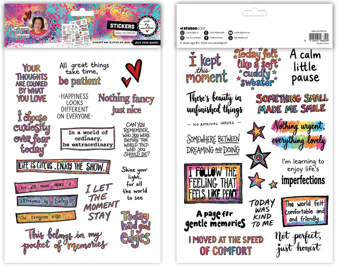 Studio Light Art By Marlene Sticker Sheets Just Some Quotes - ABM-26-STIC85