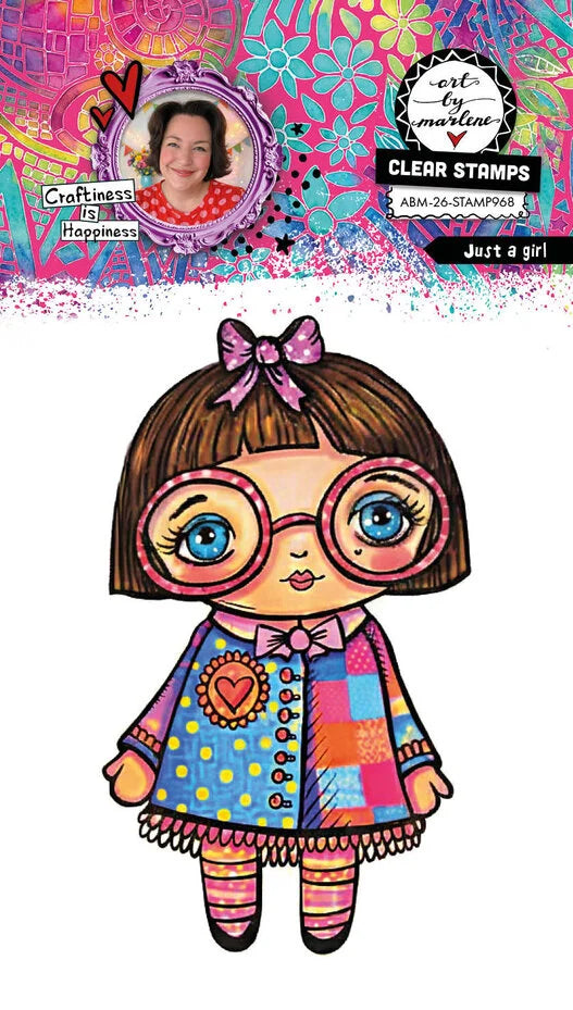 Studio Light Art By Marlene Clear Stamp Just a Girl - ABM-26-STAMP968