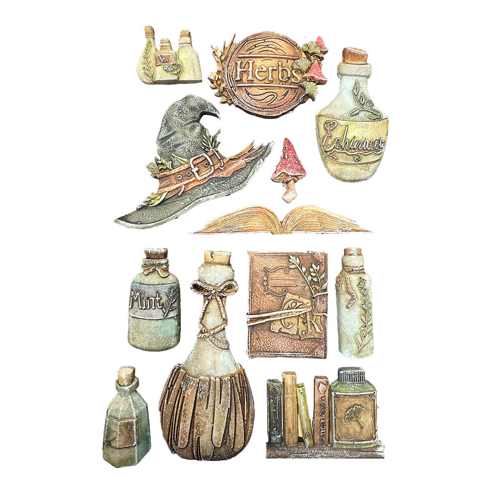 Stamperia Herbarium Silvae A5 Silicon Mould Alchemy (KACMA596)