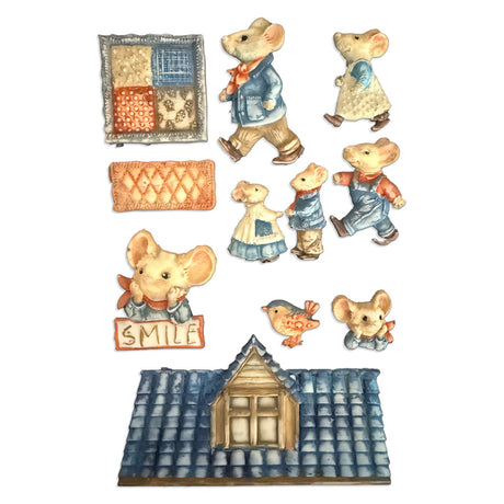 Stamperia Family A5 Silicon Mould – Mice (KACMA599)