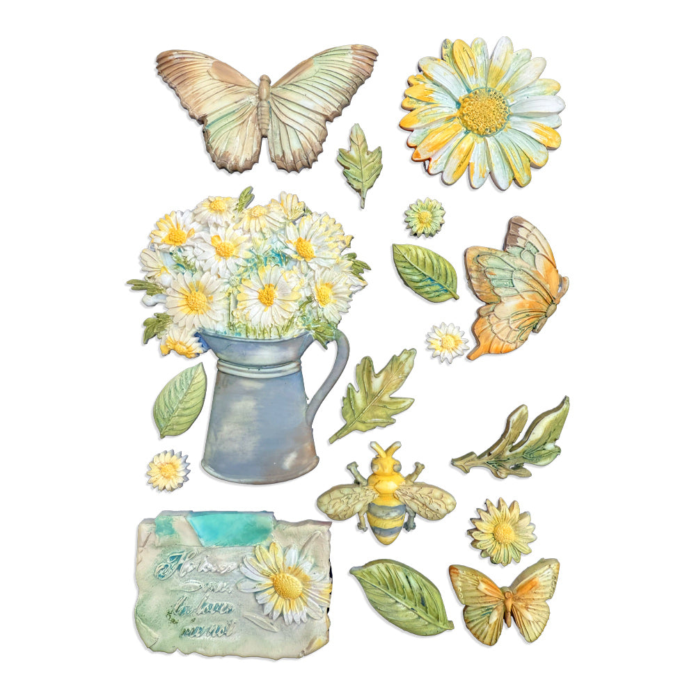 Stamperia Daisy Art A5 Silicon Mould Creative Art (KACMA604)