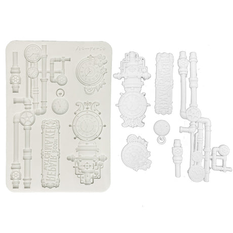 Stamperia Gardens of Time Silicone Mould Clocks & Tubes (KACMA608)