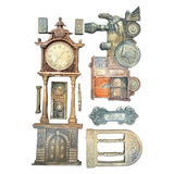 Stamperia Gardens of Time Silicone Mould Train & Clock (KACMA609)