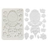 Stamperia Gardens of Time Silicone Mould Clock & Flowers (KACMA610)