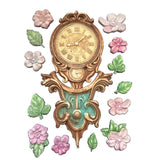 Stamperia Gardens of Time Silicone Mould Clock & Flowers (KACMA610)