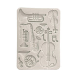 Stamperia Symphony A4 Silicon Mould Musical Instruments by Sara Alcobendas (KACMA615)