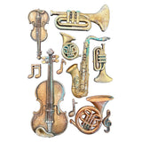 Stamperia Symphony A4 Silicon Mould Musical Instruments by Sara Alcobendas (KACMA615)