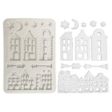 Stamperia A5 Silicone Mould Christmas Village - KACMA616