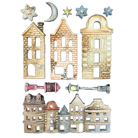 Stamperia A5 Silicone Mould Christmas Village - KACMA616
