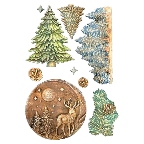 Stamperia A5 Silicone Mould Christmas Winter Landscape - KACMA617