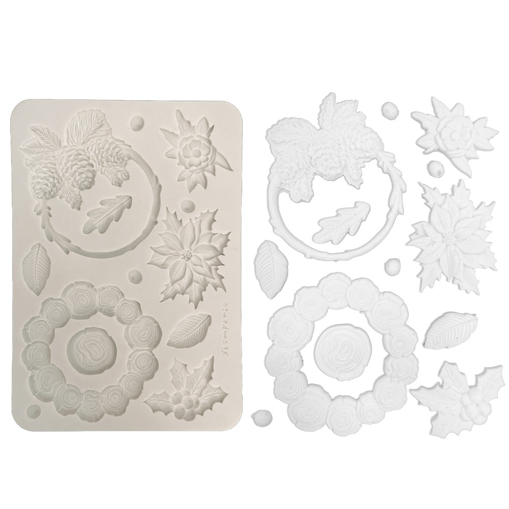 Stamperia A5 Silicone Mould Christmas Garlands - KACMA618