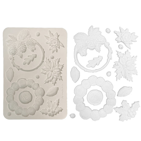 Stamperia A5 Silicone Mould Christmas Garlands - KACMA618