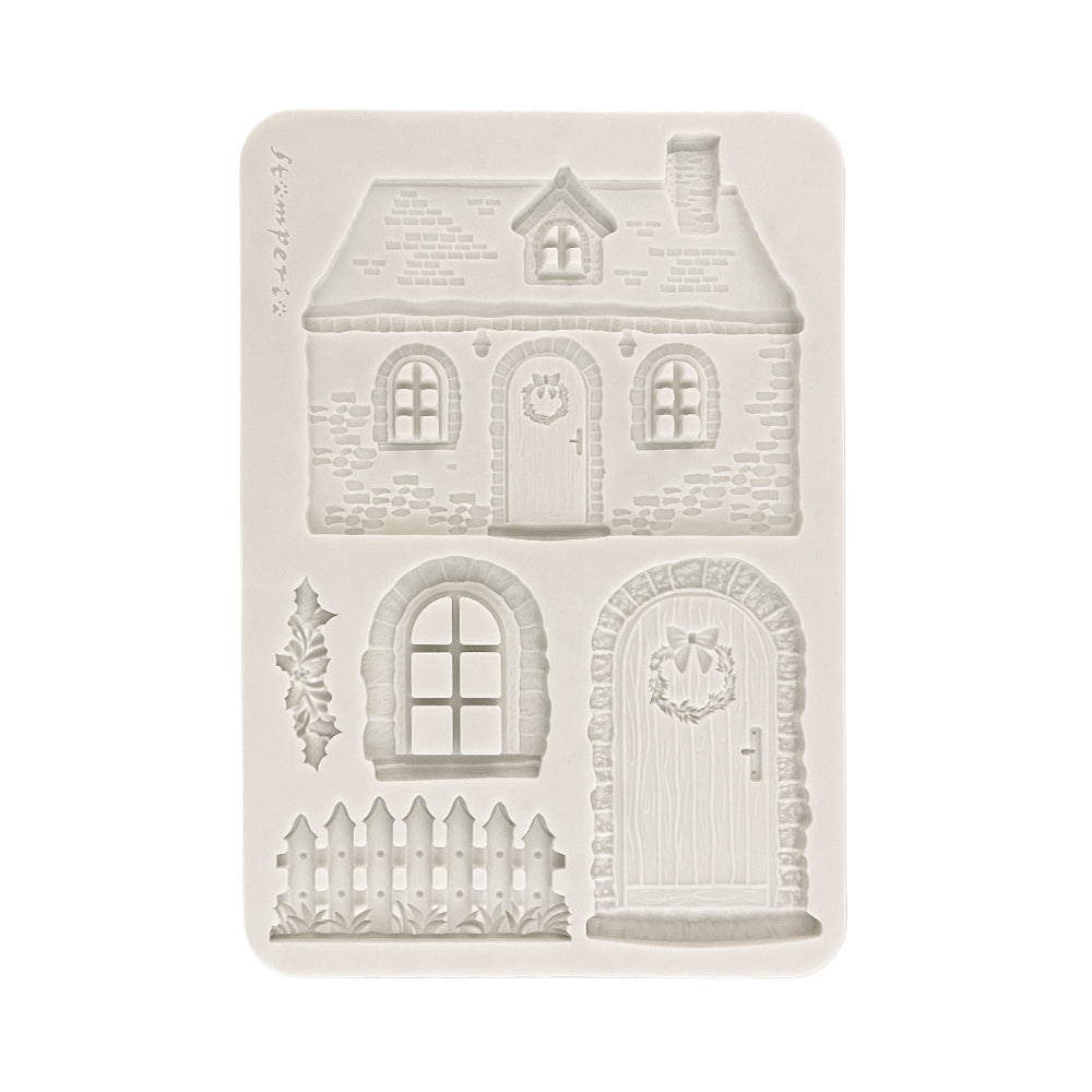Stamperia A5 Silicone Mould Christmas Cottage - KACMA619
