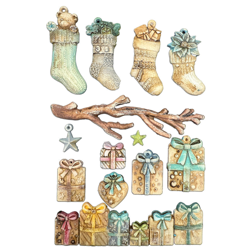 Stamperia A5 Silicone Mould Christmas Socks and Presents - KACMA620
