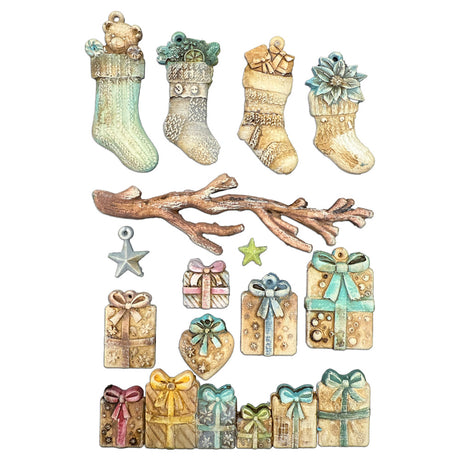 Stamperia A5 Silicone Mould Christmas Socks and Presents - KACMA620