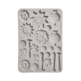 Stamperia Furry Friends 2 A5 Silicon Mould Flowers by Antonis Tzanidakis - KACMA628
