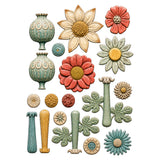 Stamperia Furry Friends 2 A5 Silicon Mould Flowers by Antonis Tzanidakis - KACMA628
