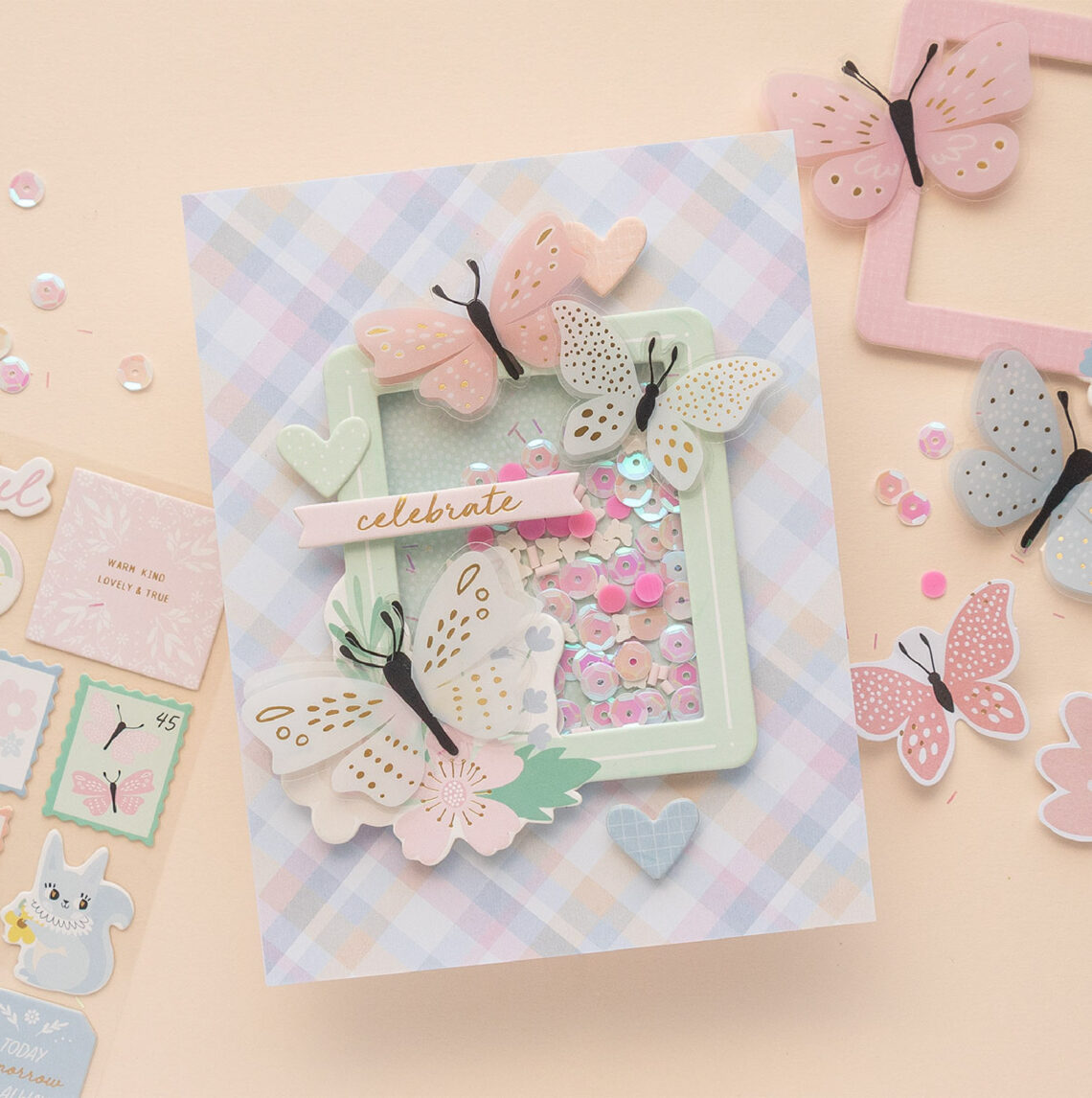 Spellbinders A little Hello - Quick & Easy Card Kit of the Month Club