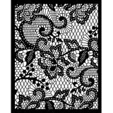 Stamperia Quiet Days Thick Stencil Floral Lace 20x25 cm(KSTD192)