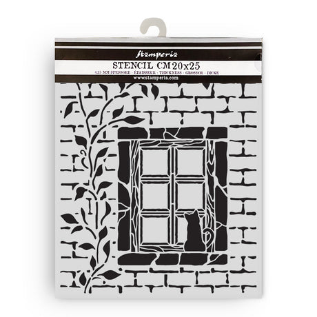 Stamperia Herbarium Silvae Thick Stencil 20×25cm Country Window (KSTD195)