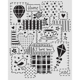 Stamperia Family Thick Stencil 20×25cm Patchwork (KSTD197)