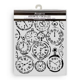 Stamperia Gardens of Time Thick Stencil Mixed Clocks (KSTD203)