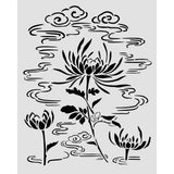 Stamperia Oriental Garden Thick Stencils 20x25cm Lotus Flower (KSTD214)