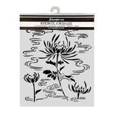 Stamperia Oriental Garden Thick Stencils 20x25cm Lotus Flower (KSTD214)