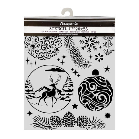 Stamperia Thick Stencil 20 x 25cm Christmas Balls - KSTD215
