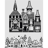 Stamperia Thick Stencil 20 x 25cm Christmas House - KSTD216